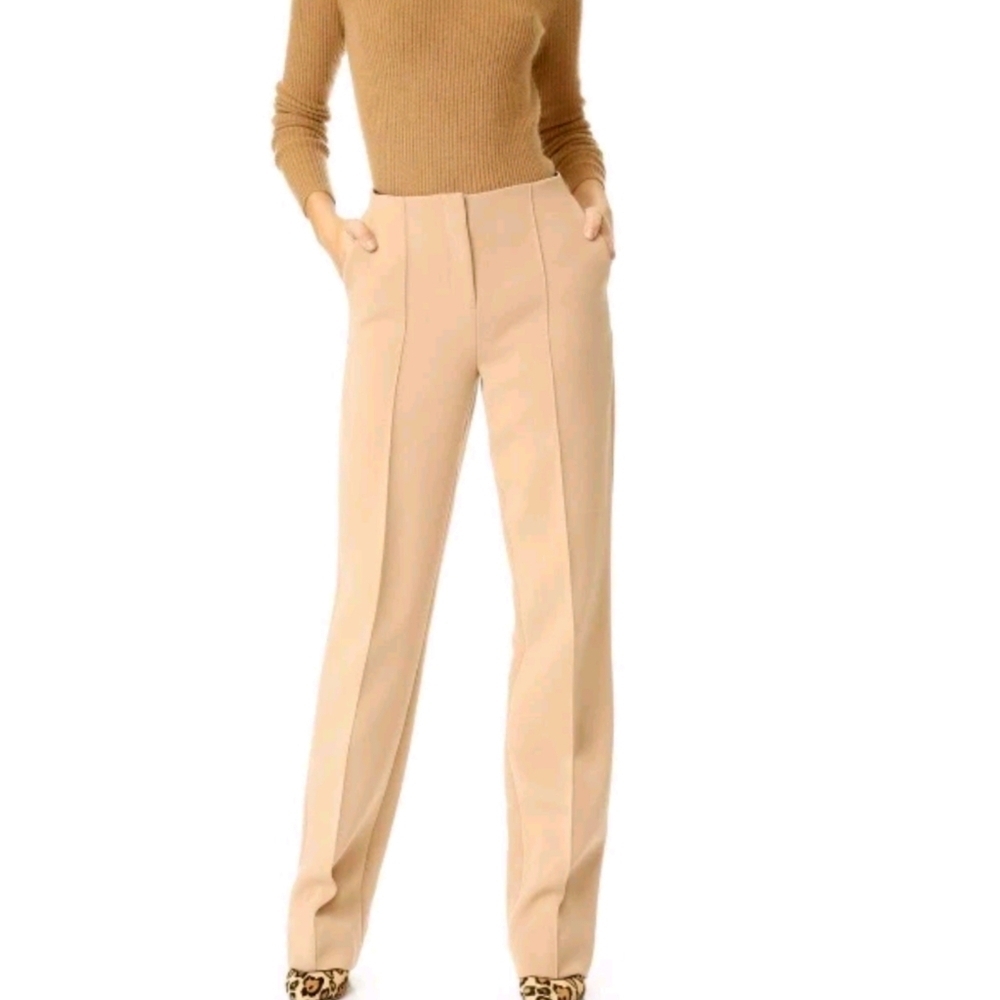 NEW Diane Von Furstenberg Pleated Front Crepe Trouser